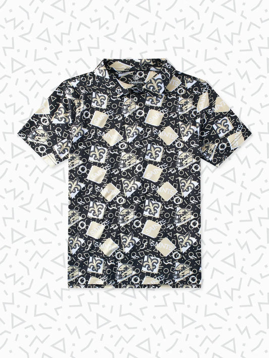 The Saints Game Day Fit (Boys Performance Polo) - Image 1 - Chubbies Shorts