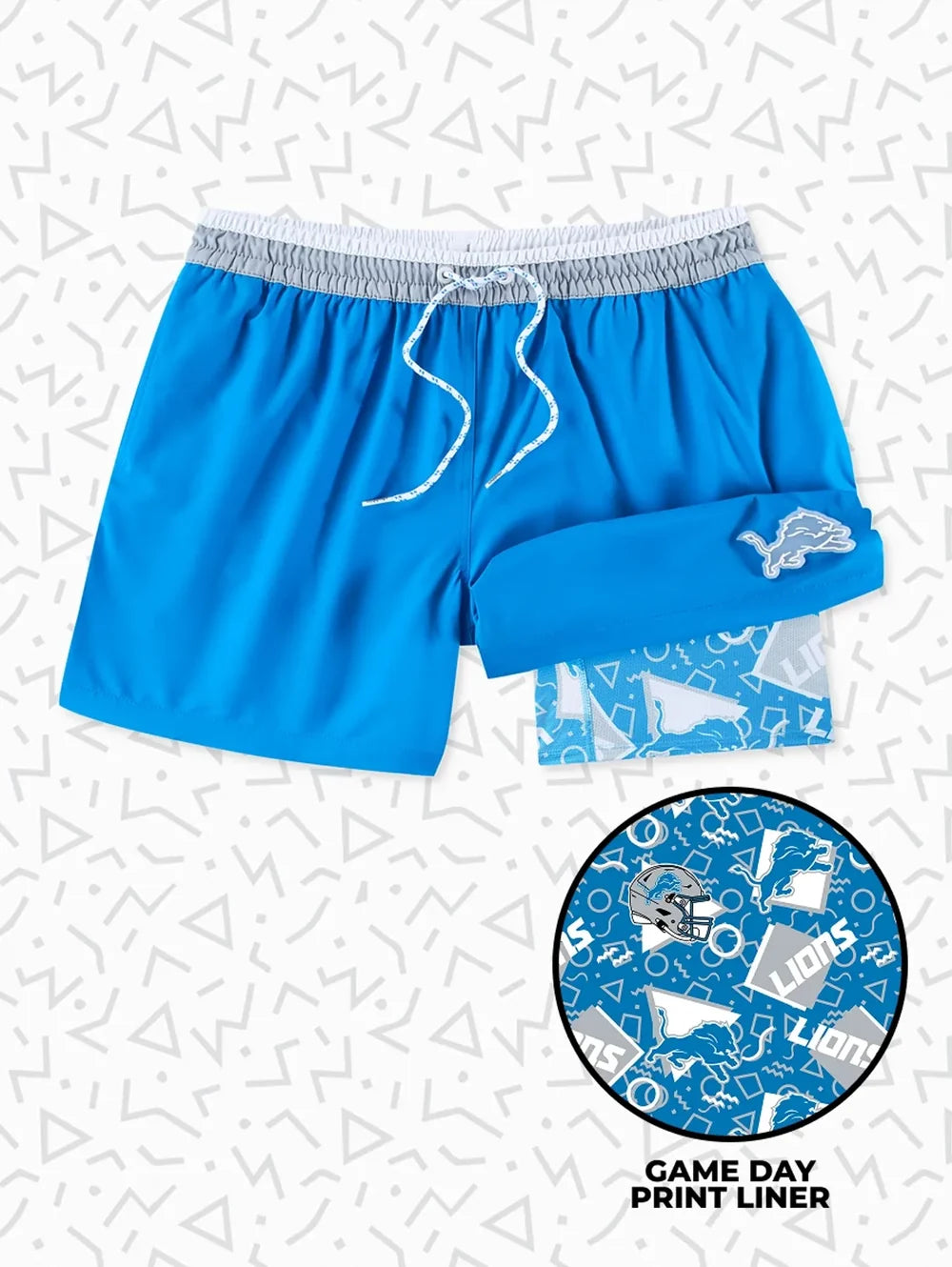 The Secret Lions 5.5" (Classic Lined Swim Trunks) - Image 1 - Chubbies Shorts