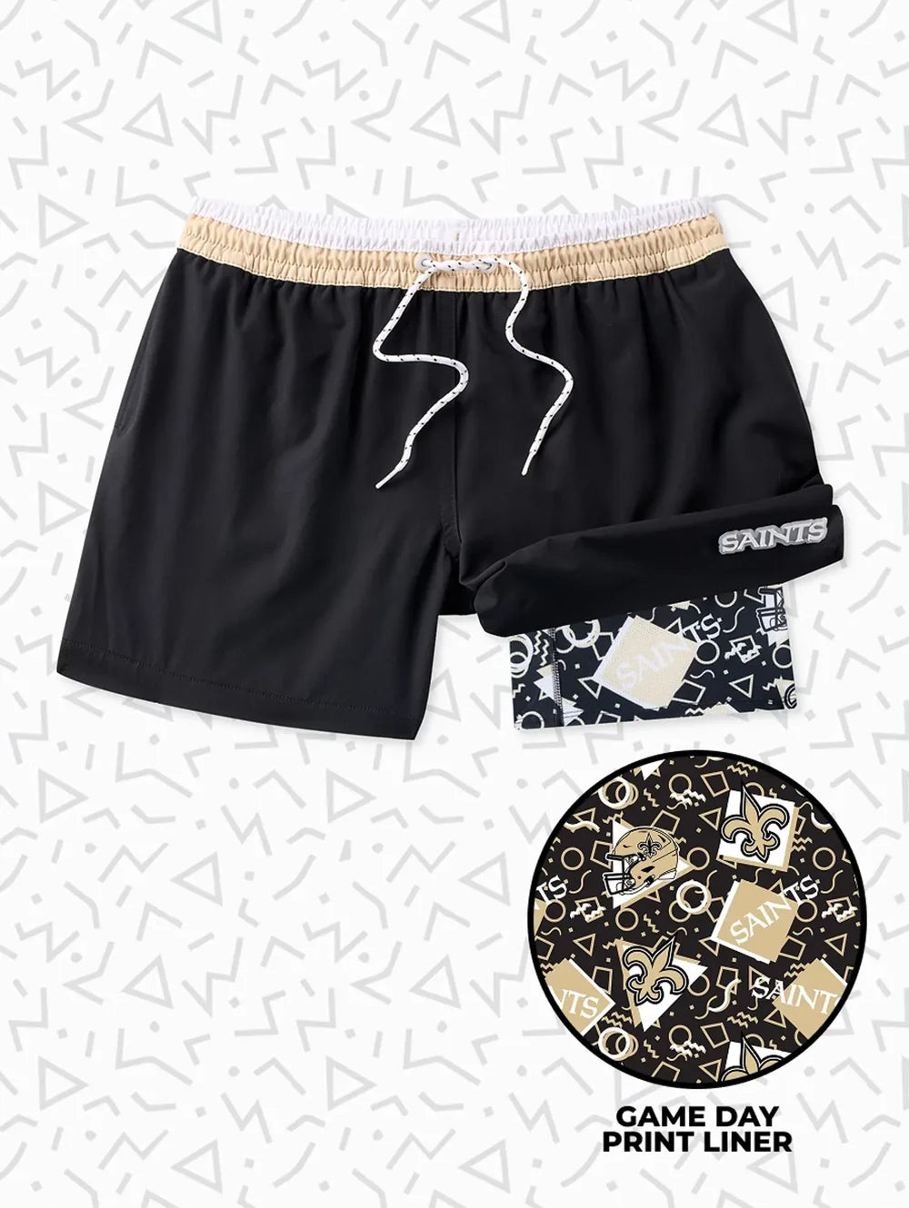 The Secret Saints 5.5" (Classic Lined Swim Trunks) - Image 1 - Chubbies Shorts