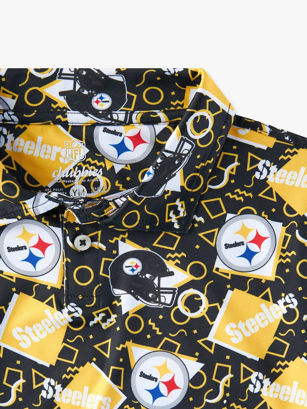 The Steelers Game Day Fit (Boys Performance Polo) - Image 2 - Chubbies Shorts