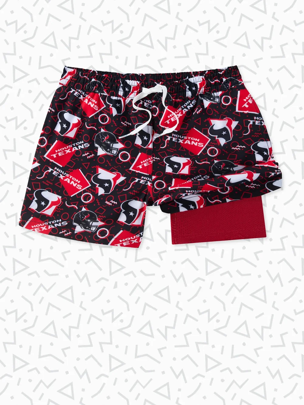 The Texans Game Day Fit (Boys Classic Lined Trunk) - Image 1 - Chubbies Shorts