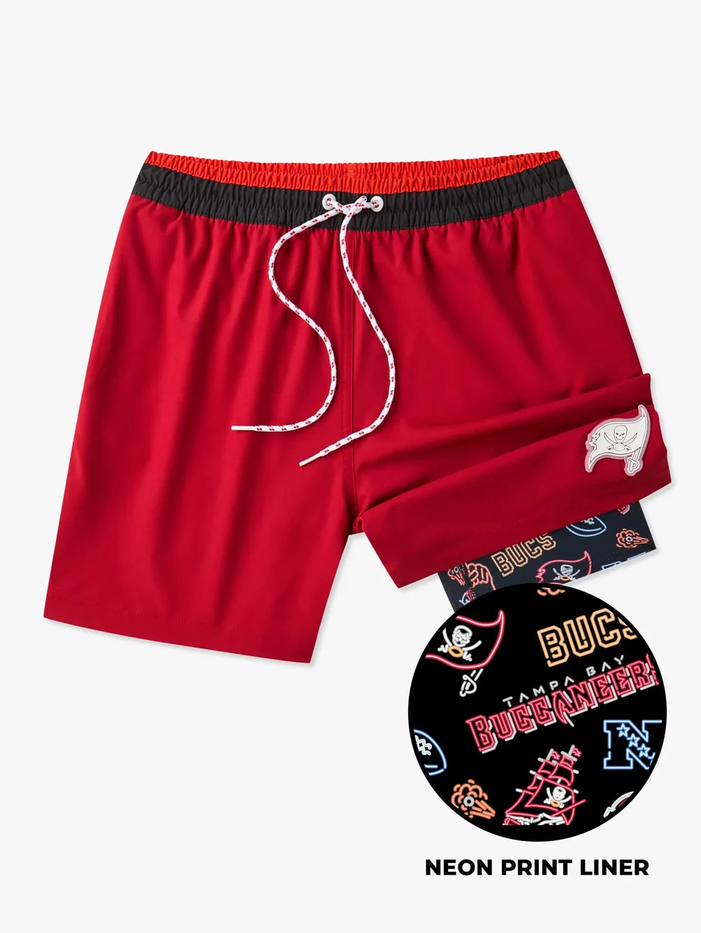 The Buccaneers 5.5" (NFL Classic Lined Swim Trunks) - Image 1 - Chubbies Shorts