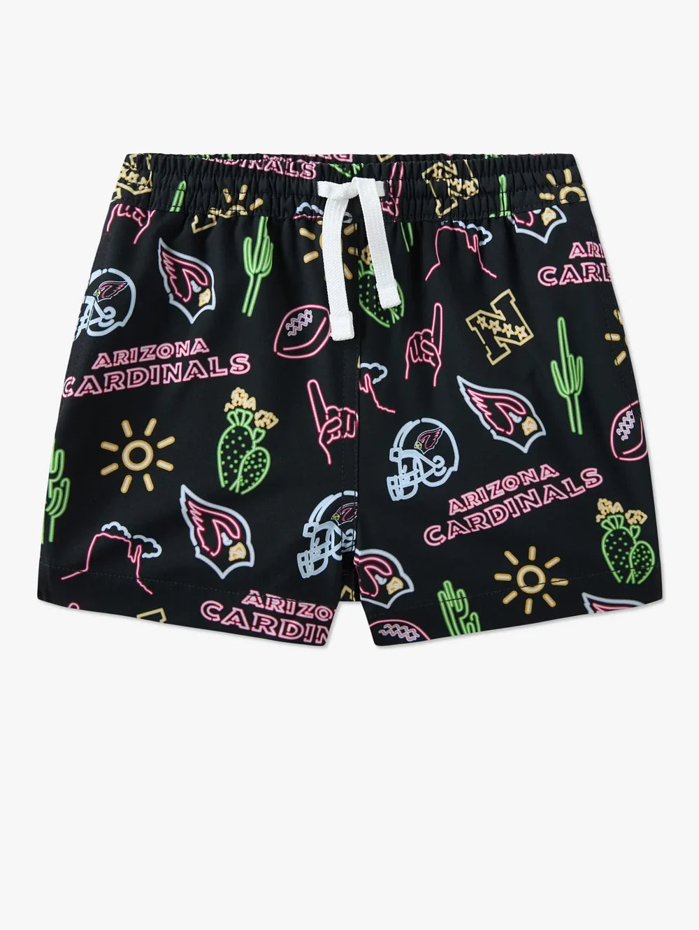 The Neon Cardinals (NFL Toddler Swim Trunk) - Image 1 - Chubbies Shorts