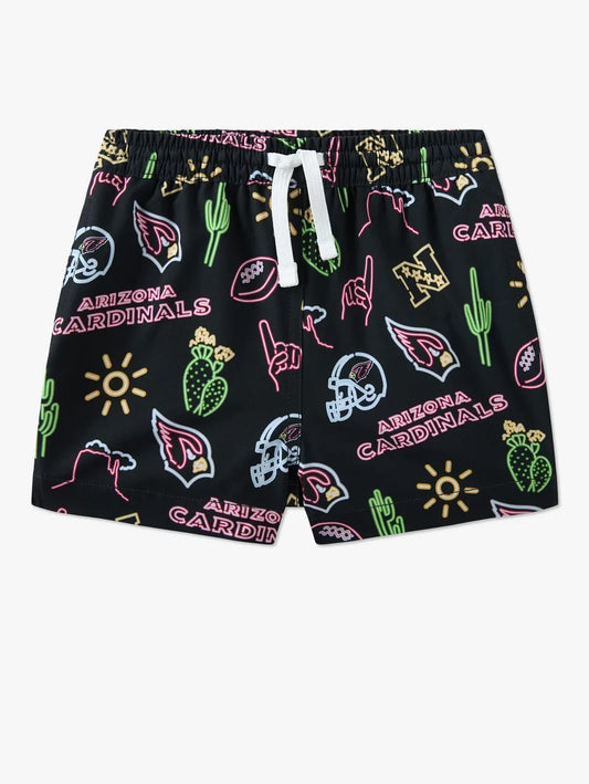 The Neon Cardinals (NFL Toddler Swim Trunk) - Image 1 - Chubbies Shorts