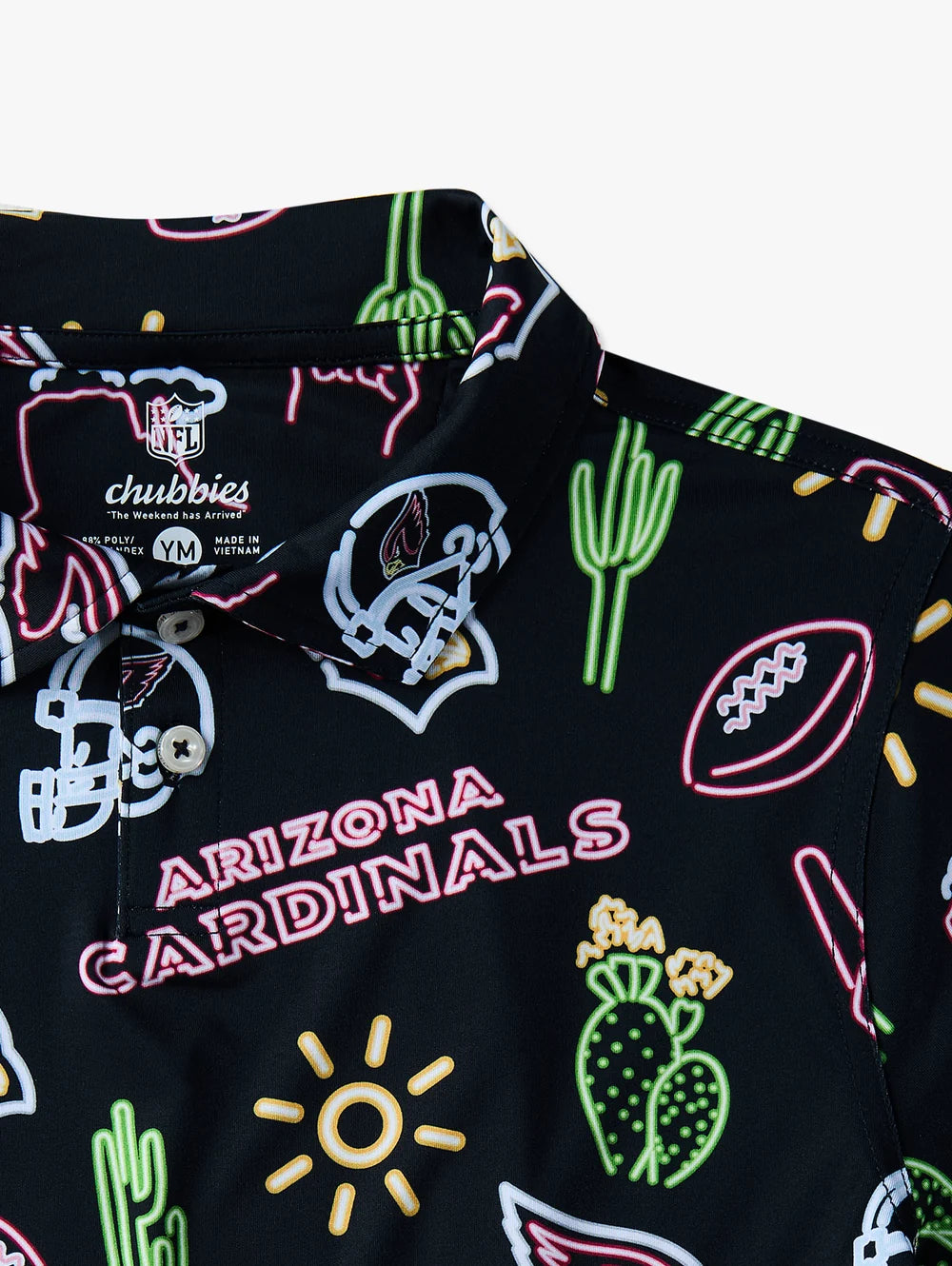 The Neon Cardinals (NFL Boys Performance Polo) - Image 2 - Chubbies Shorts