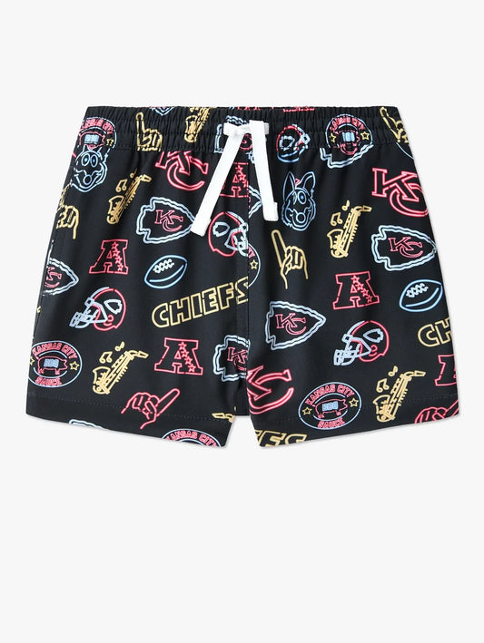 The Neon Chiefs (NFL Toddler Swim Trunk) - Image 1 - Chubbies Shorts