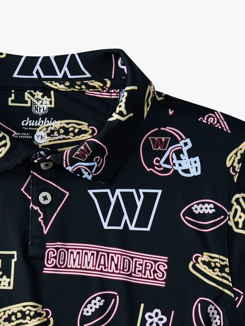 The Neon Commanders (NFL Boys Performance Polo) - Image 2 - Chubbies Shorts
