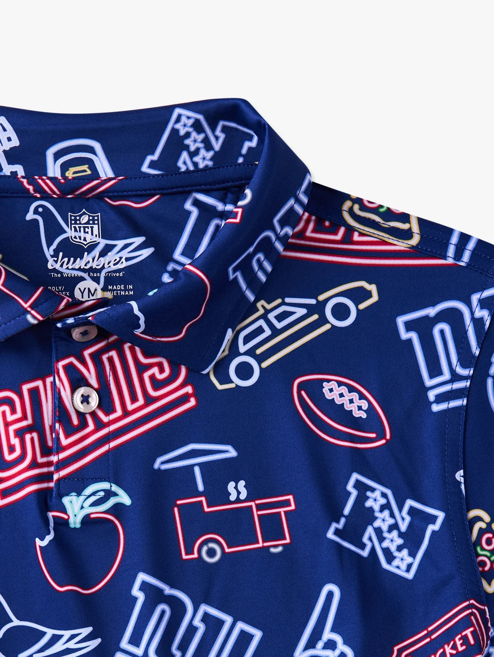 The Neon Giants (NFL Boys Performance Polo) - Image 2 - Chubbies Shorts