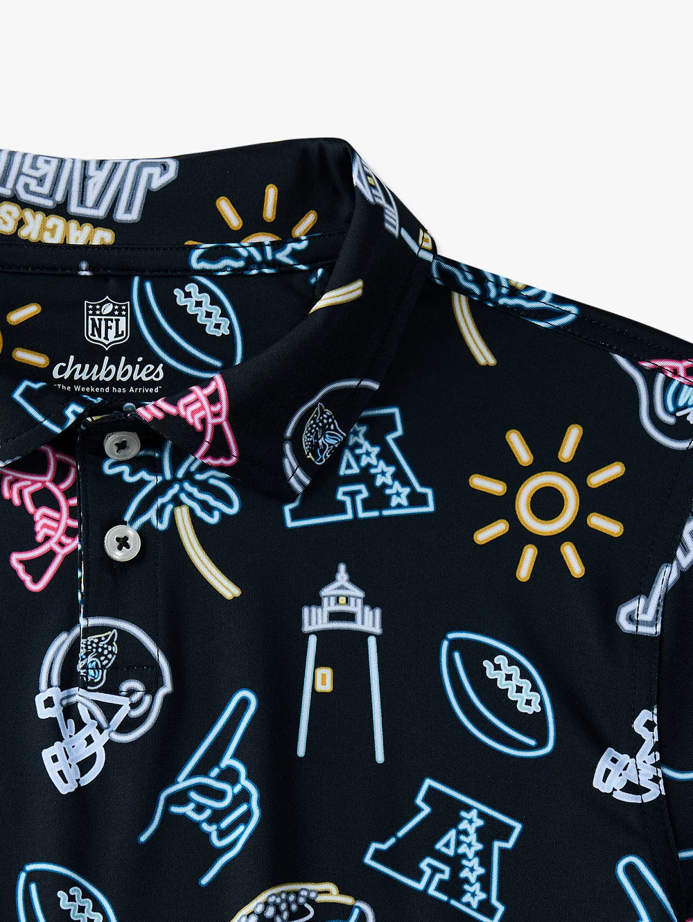 The Neon Jaguars (NFL Boys Performance Polo) - Image 2 - Chubbies Shorts
