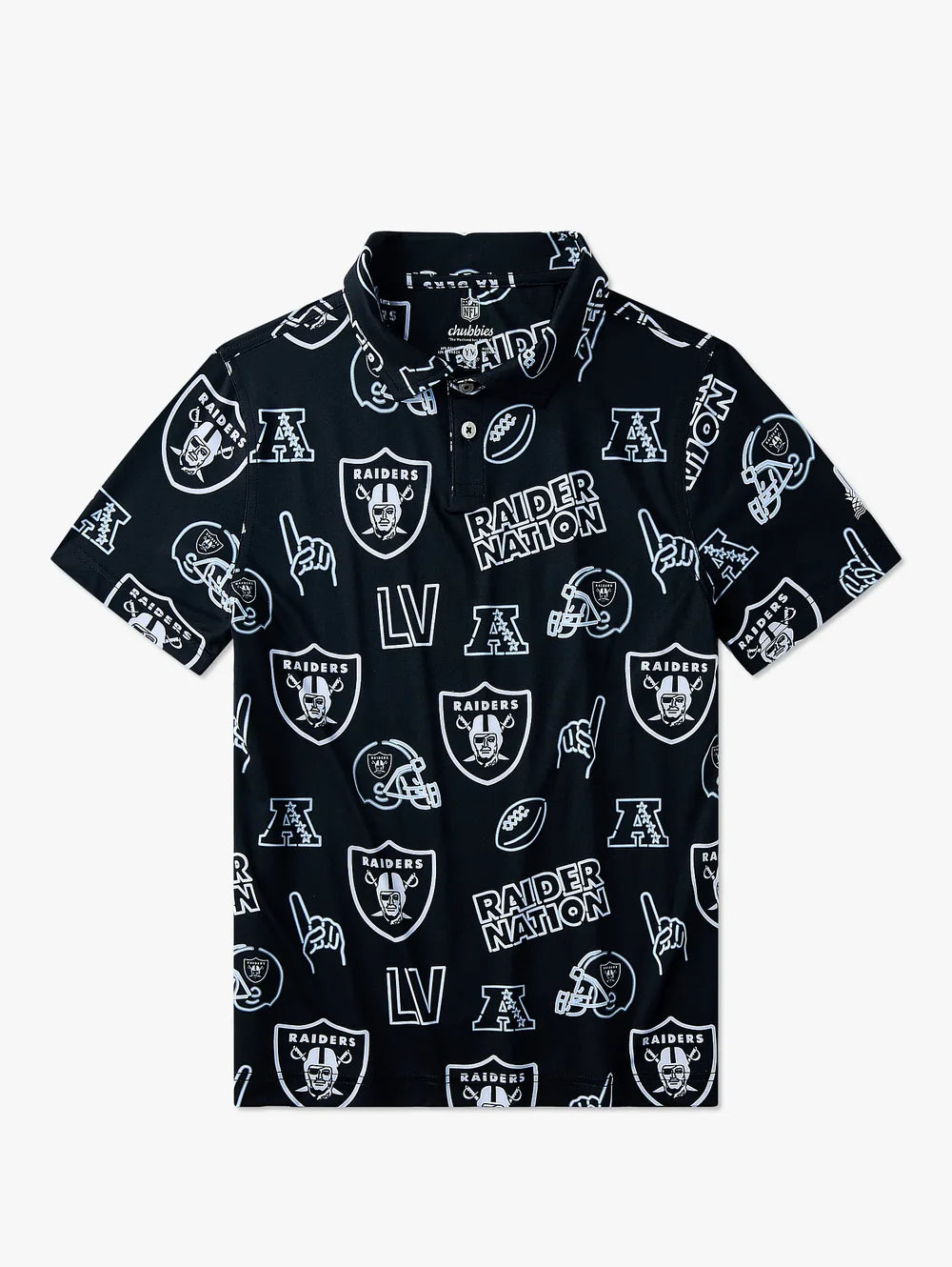 The Neon Raiders (NFL Boys Performance Polo) - Image 1 - Chubbies Shorts