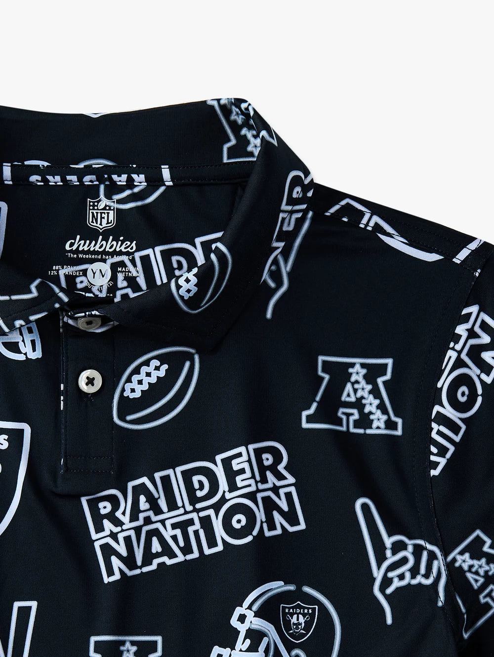 The Neon Raiders (NFL Boys Performance Polo) - Image 2 - Chubbies Shorts
