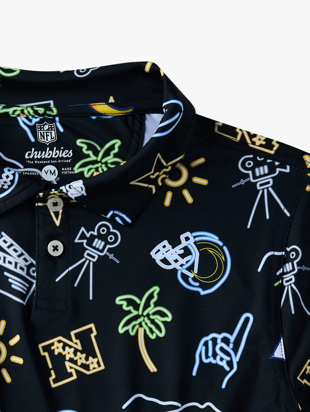 The Neon Rams (NFL Boys Performance Polo) - Image 2 - Chubbies Shorts