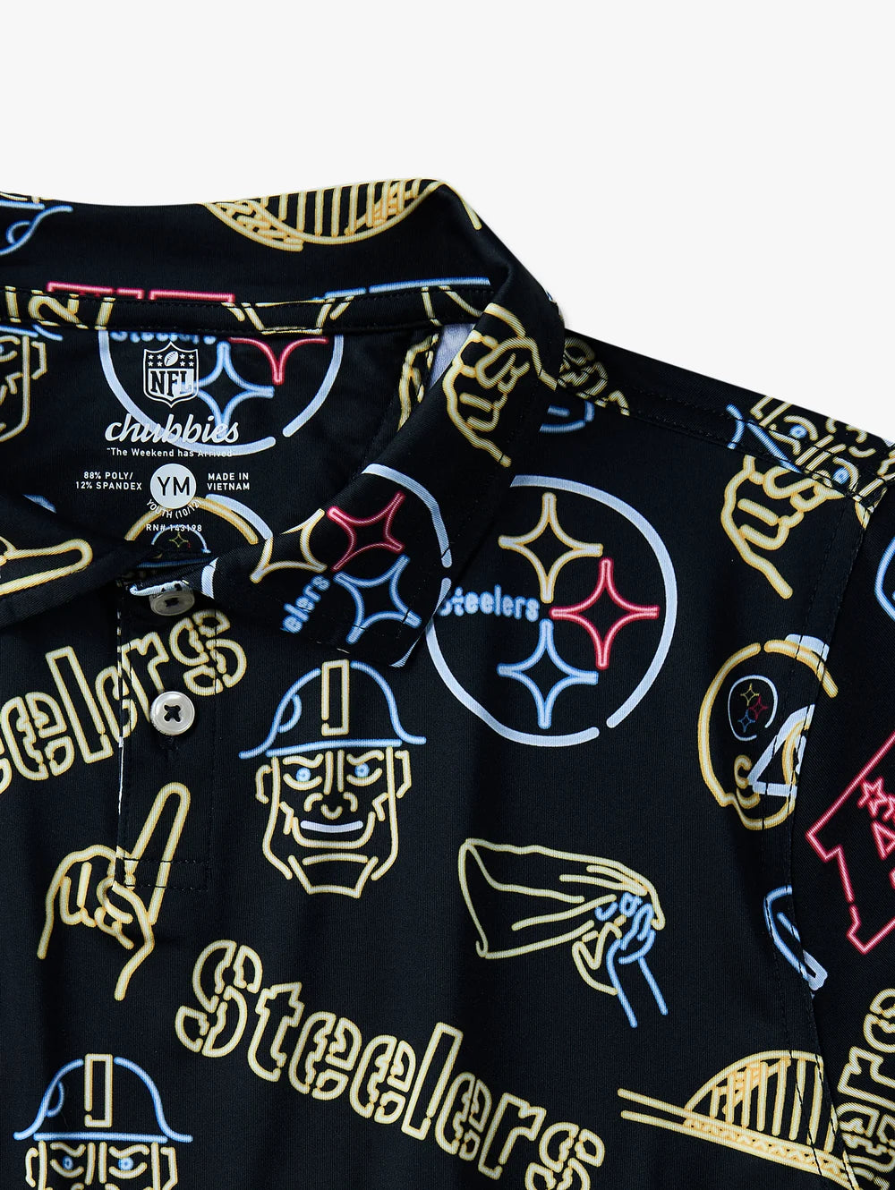 The Neon Steelers (NFL Boys Performance Polo) - Image 2 - Chubbies Shorts