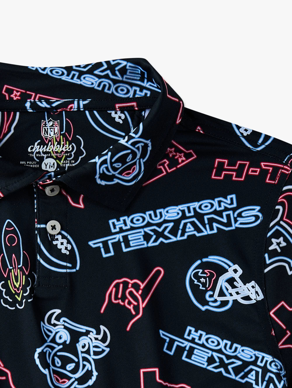 The Neon Texans (NFL Boys Performance Polo) - Image 2 - Chubbies Shorts