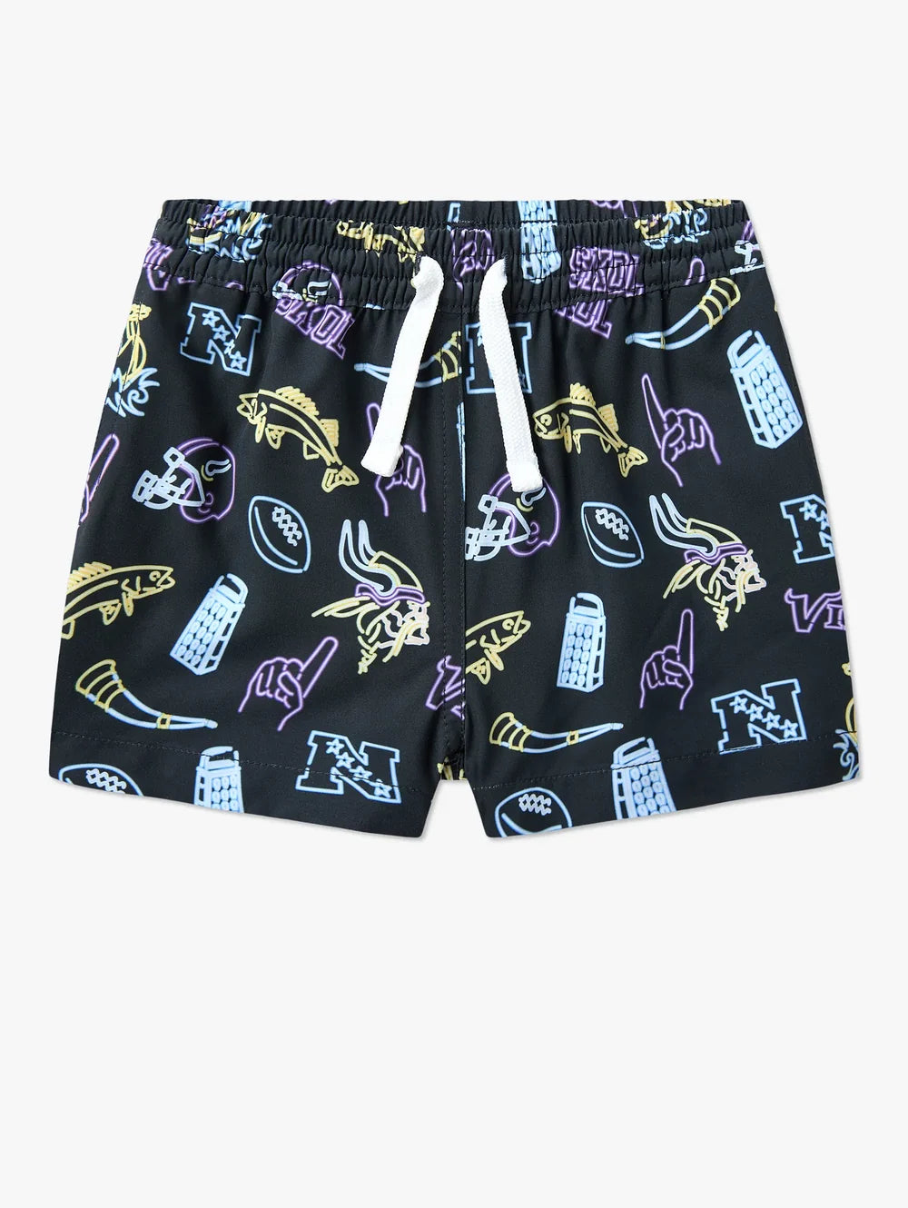 The Neon Vikings (NFL Toddler Swim Trunk) - Image 1 - Chubbies Shorts
