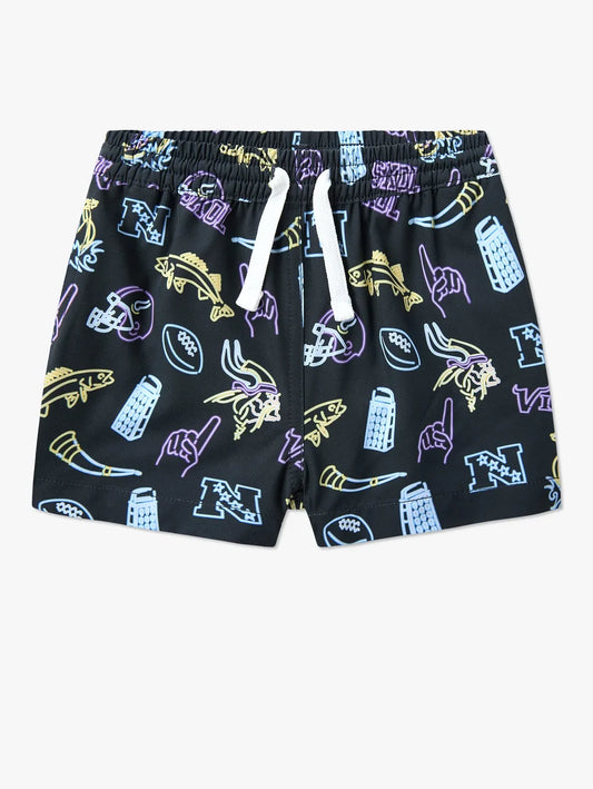 The Neon Vikings (NFL Toddler Swim Trunk) - Image 1 - Chubbies Shorts