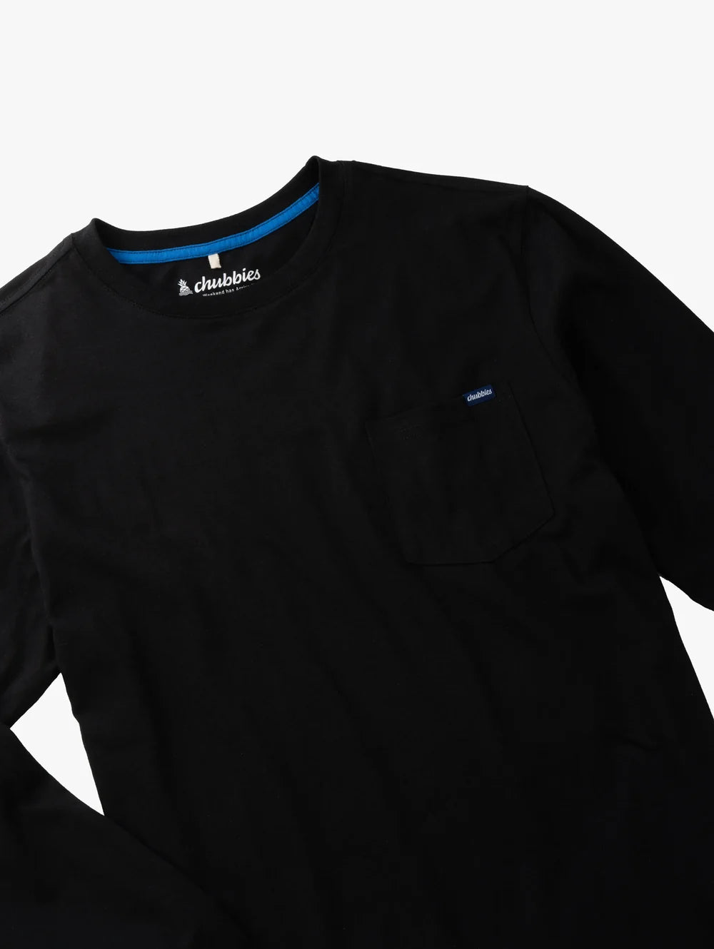 The Basically (L/S Pocket T-Shirt) - True Black - Image 2 - Chubbies Shorts