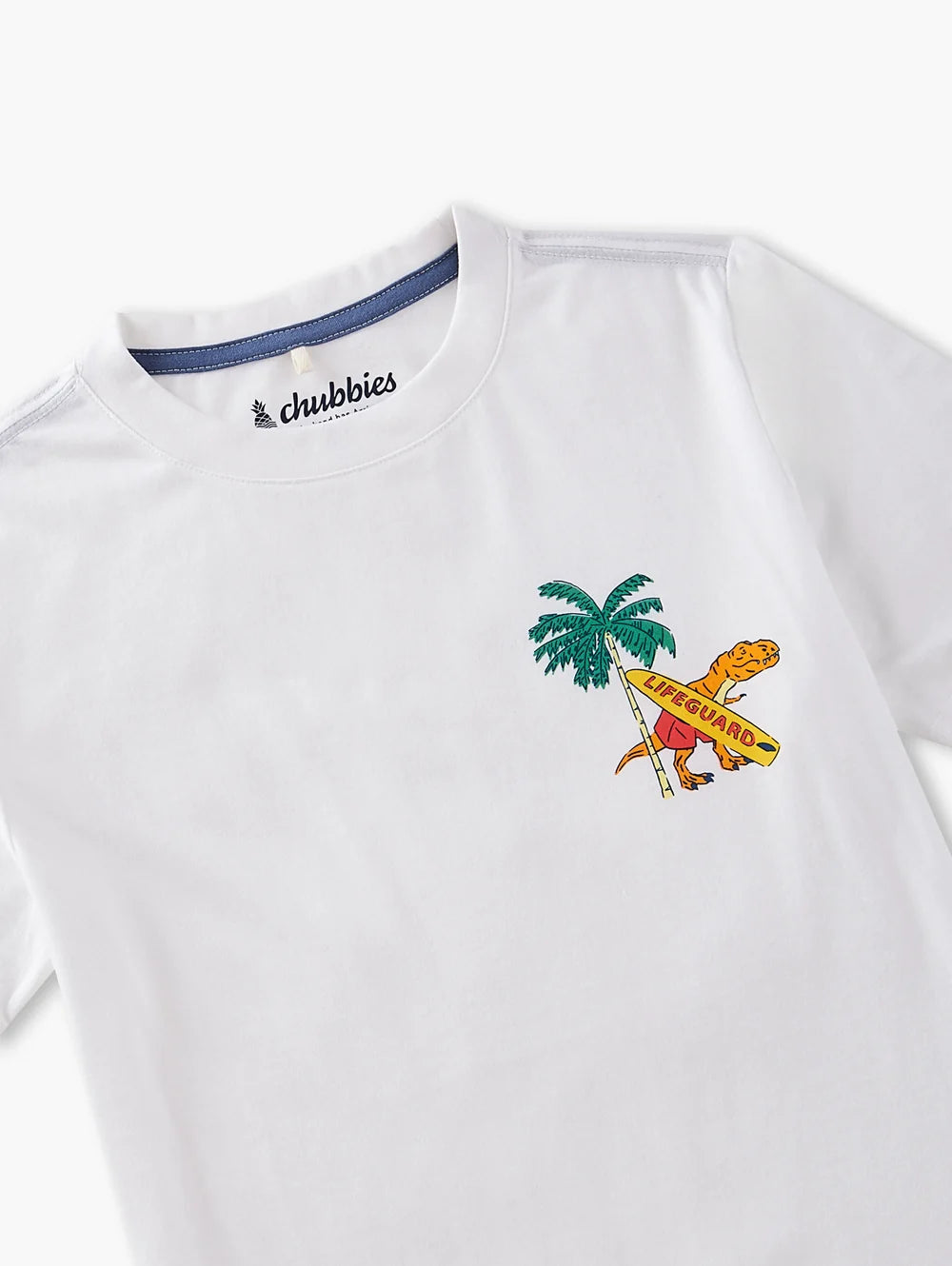 The Lifeguard Dino (Boys Non Pocket T-Shirt) - Image 5 - Chubbies Shorts