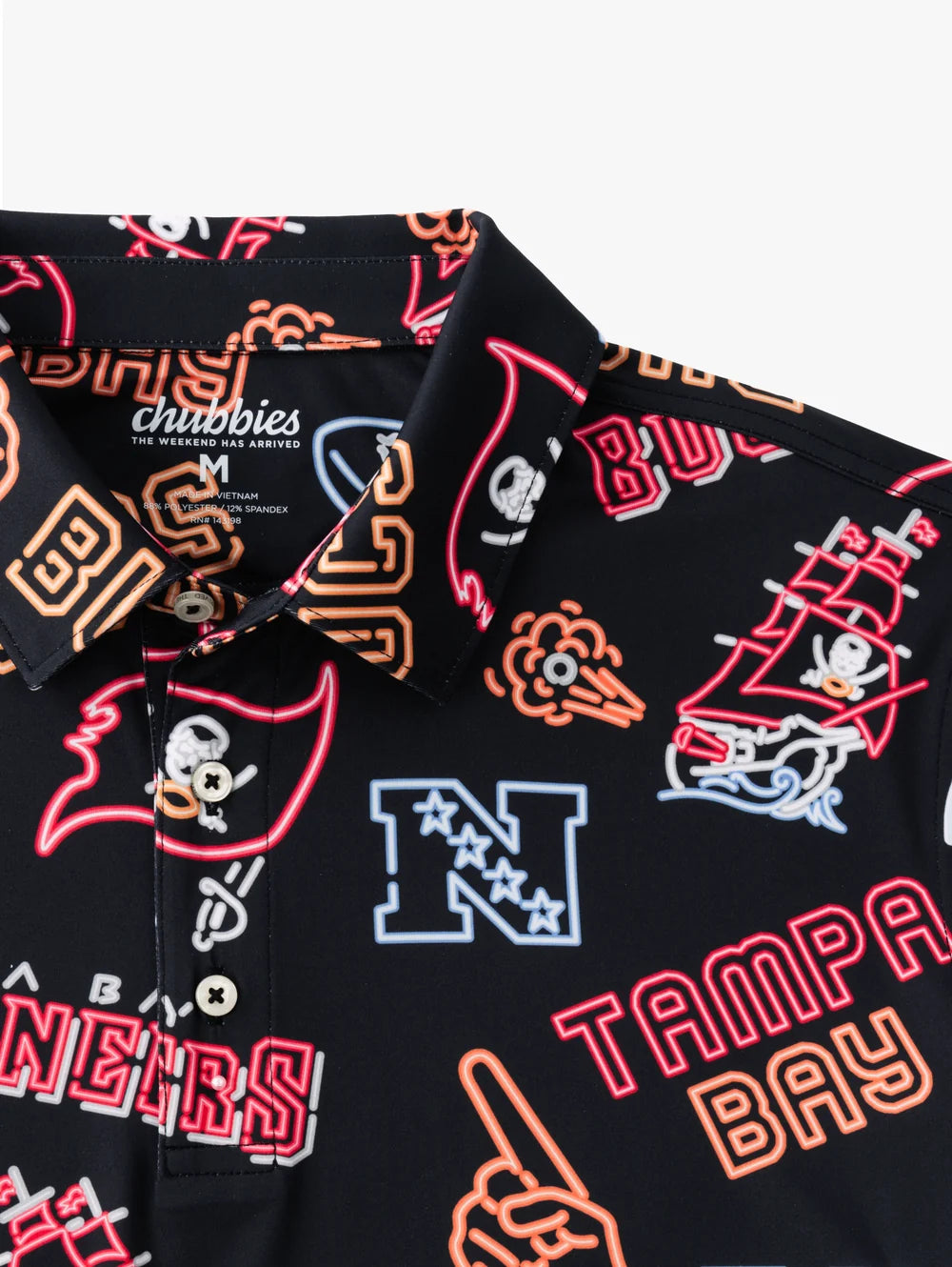 The Neon Buccaneers (NFL Performance Polo) - Image 2 - Chubbies Shorts