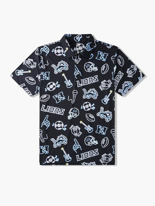 The Neon Lions (NFL Performance Polo) - Image 1 - Chubbies Shorts