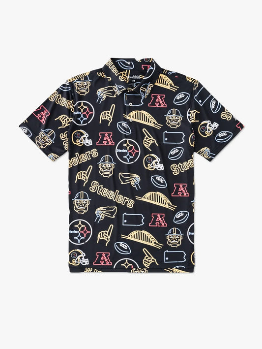 The Neon Steelers (NFL Performance Polo) - Image 1 - Chubbies Shorts