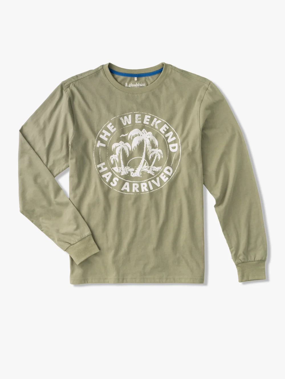 The Relaxer (L/S Non Pocket T-Shirt) - Olive Green - Image 1 - Chubbies Shorts