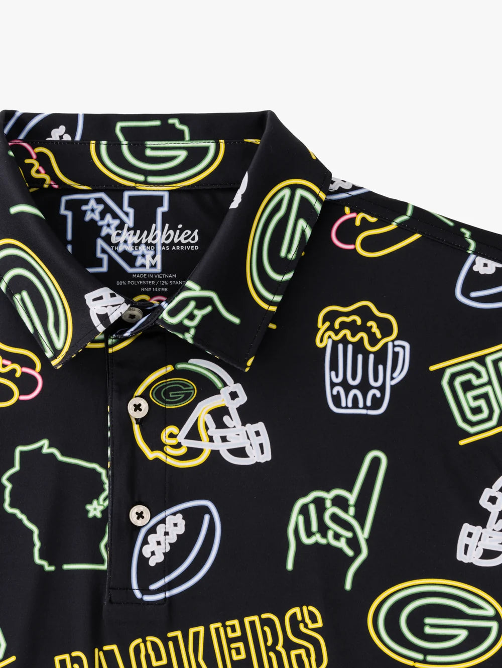 The Neon Packers (NFL Performance Polo) - Image 2 - Chubbies Shorts